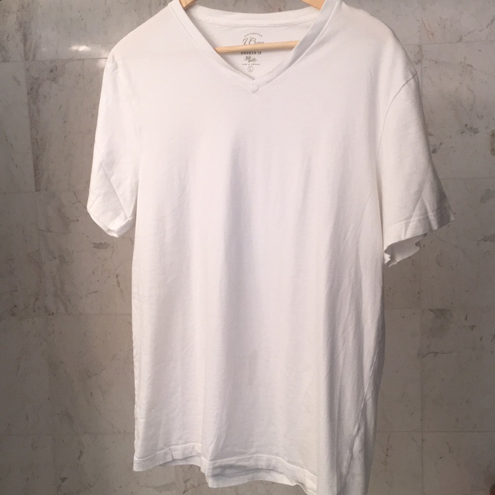 J. Crew White Men’s V Neck Size L